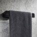 Velimax Matte Black Towel Holder Modern Squared Towel Ring Wall Mounted Hand Towel Hanger Stainless Steel - B07F2G8MV7